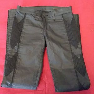 Black skinny jeans with knitted sides